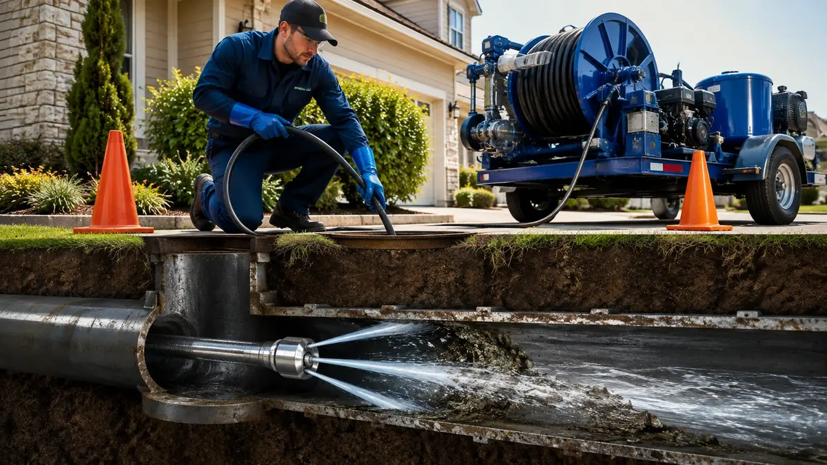 Main Sewer Line Hydro Jet Cleaning in Rio Vista
